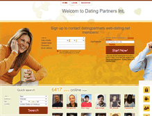 Tablet Screenshot of datingpartners.web-dating.net